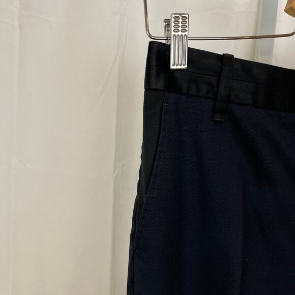 RAG & BONE Size 0 Two Tone Textured Trousers Flat Front Zip Fly Pants Blue Black - Picture 6 of 8
